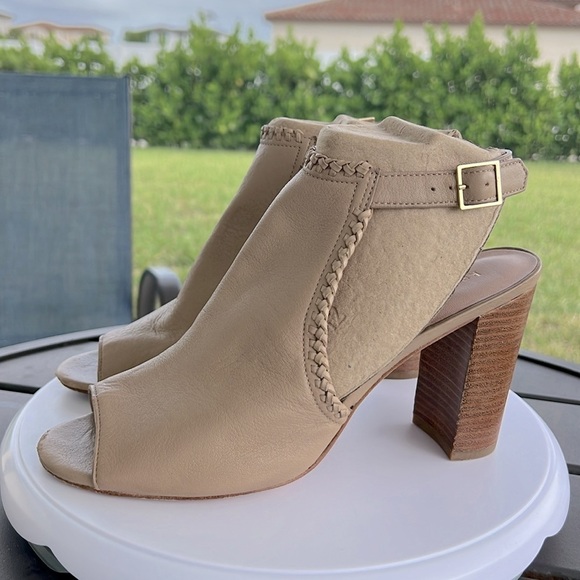 Kate Spade New York Orlene Peep Toe Block Heel Sandals Pale Taupe Size 9 - Picture 5 of 15